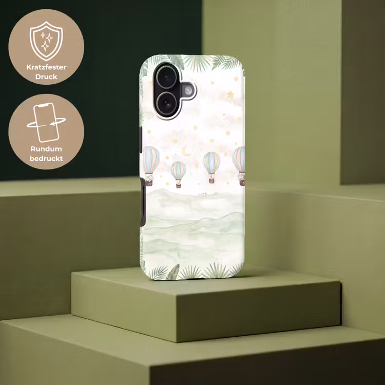 Aquarel - Luchtballonnen - Pastel Toughcase MagSafe Apple iPhone 17 klein -USP_PrintM_DE