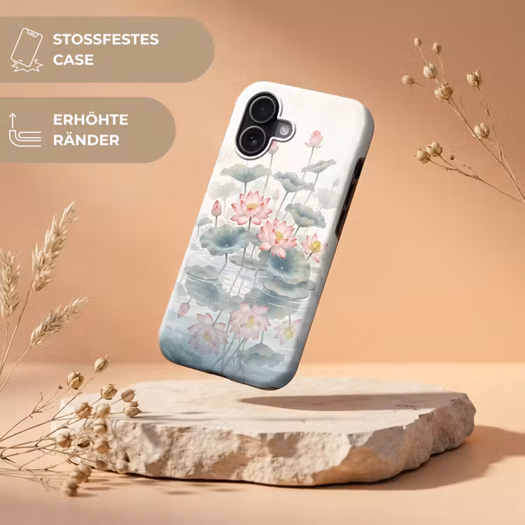 Aquarel - Lotusbloemen - Kleurrijk Toughcase MagSafe Apple iPhone 17 klein -USP_RandenV_DE