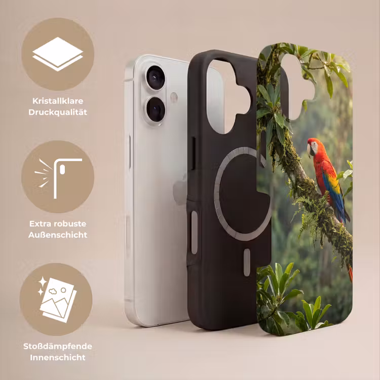 Ara - Jungle - Rood Toughcase MagSafe Apple iPhone 17 klein -USP_Lagen_DE