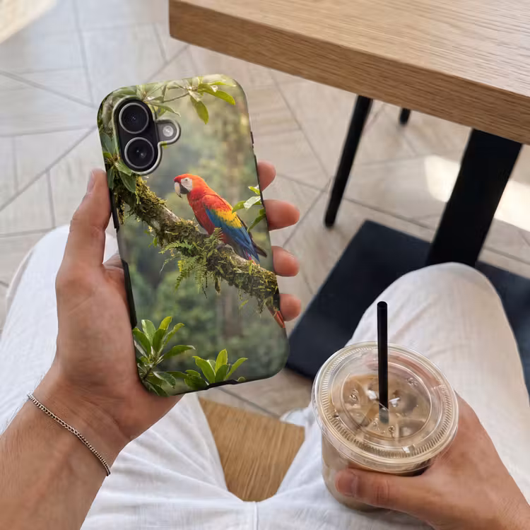 Ara - Jungle - Rood Toughcase MagSafe Apple iPhone 17 klein -Sfeer1M