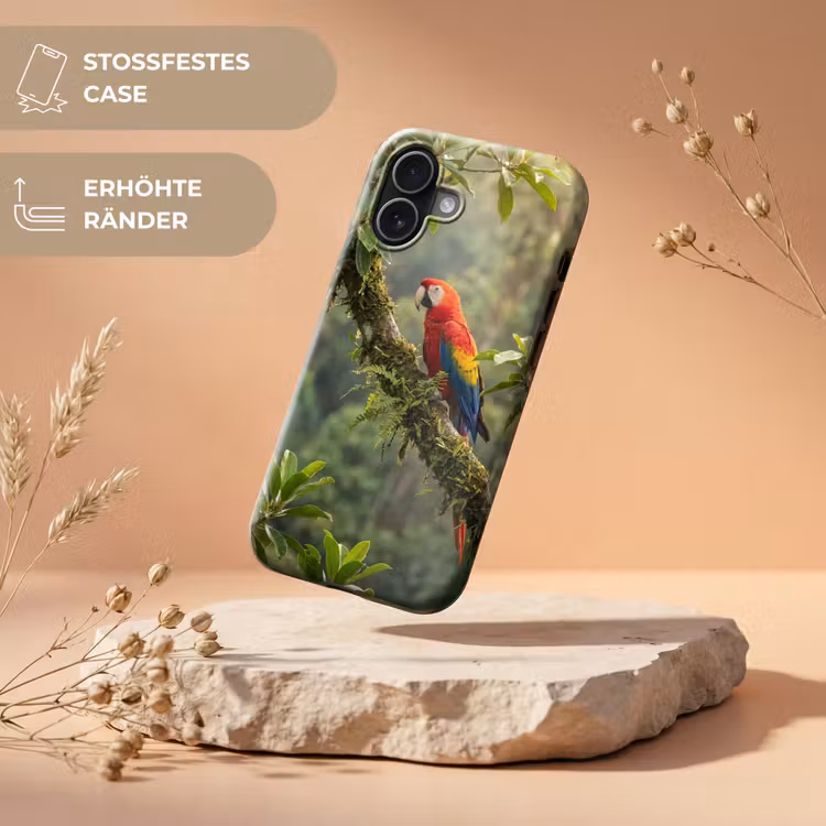 Ara - Jungle - Rood Toughcase MagSafe Apple iPhone 17 klein -USP_RandenV_DE