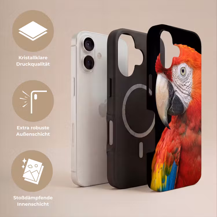 Ara - Portret - Rood Toughcase MagSafe Apple iPhone 17 klein -USP_Lagen_DE
