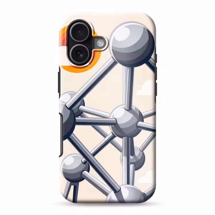 Architectuur - Geometrie - Stad - Modern - Grijs Toughcase MagSafe Apple iPhone 17 klein -3d