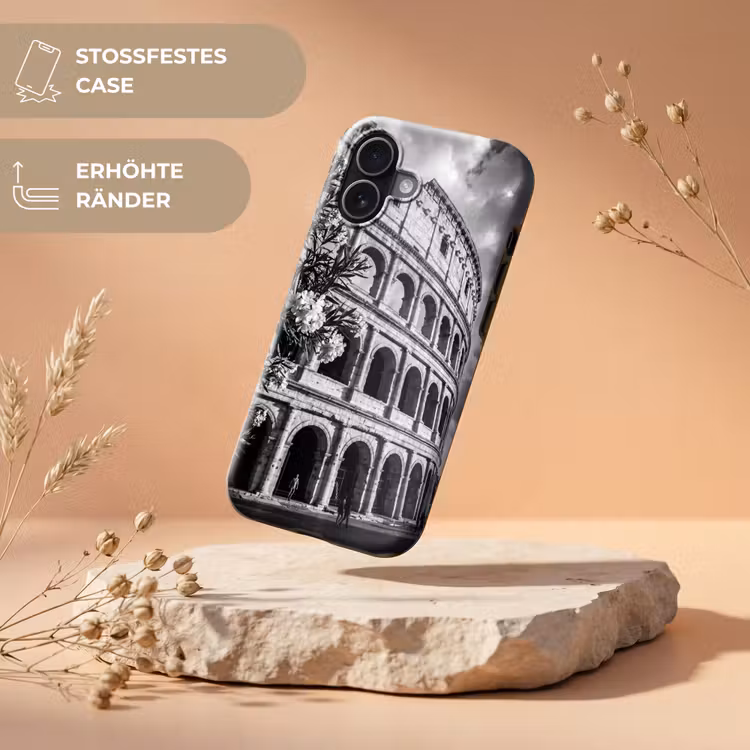 Architectuur - Colosseum - Rome - Historisch - Zwart-wit Toughcase MagSafe Apple iPhone 17 klein -USP_RandenV_DE