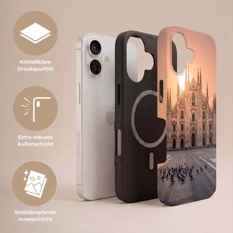 Architectuur - Milaan - Plein - Zonsopgang - Oranje Toughcase MagSafe Apple iPhone 17 klein -USP_Lagen_DE