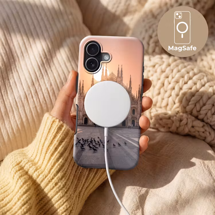 Architectuur - Milaan - Plein - Zonsopgang - Oranje Toughcase MagSafe Apple iPhone 17 klein -USP_MagsafeV