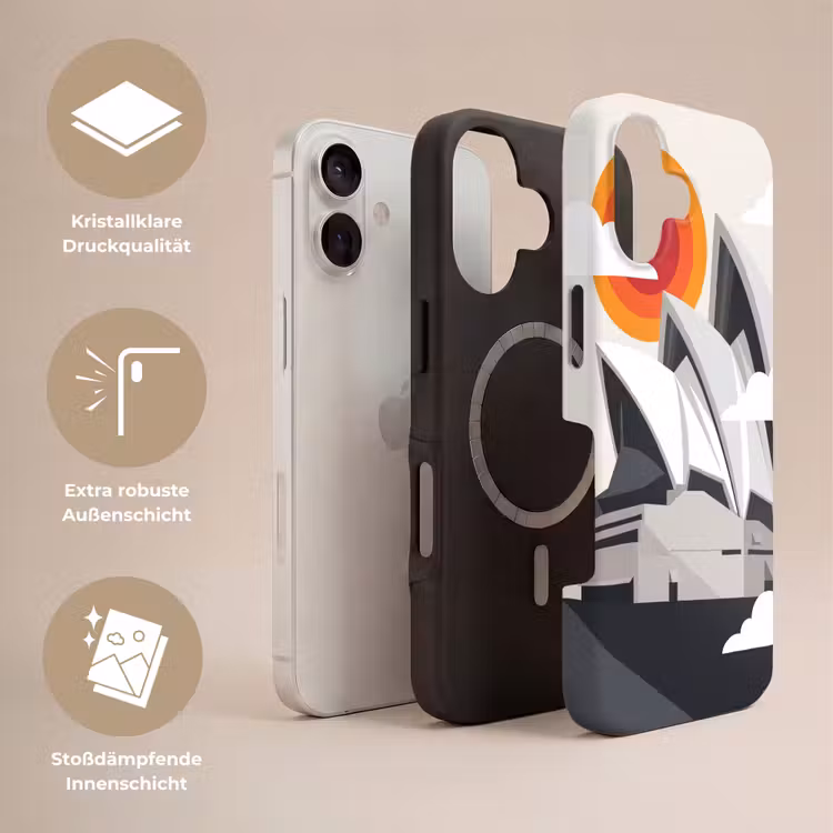 Architectuur - Stadsgezicht - Modern - Grijs - Oranje Toughcase MagSafe Apple iPhone 17 klein -USP_Lagen_DE