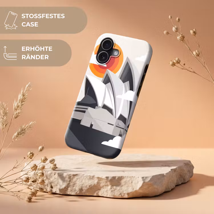 Architectuur - Stadsgezicht - Modern - Grijs - Oranje Toughcase MagSafe Apple iPhone 17 klein -USP_RandenV_DE