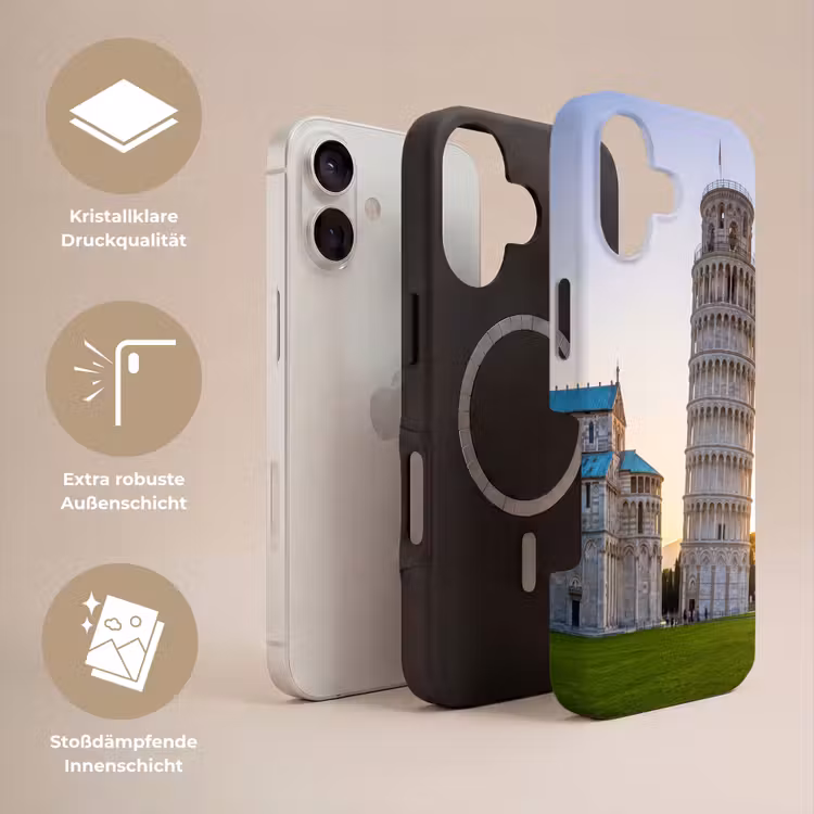 Architectuur - Toren - Pisa - Italië - Zonsondergang Toughcase MagSafe Apple iPhone 17 klein -USP_Lagen_DE