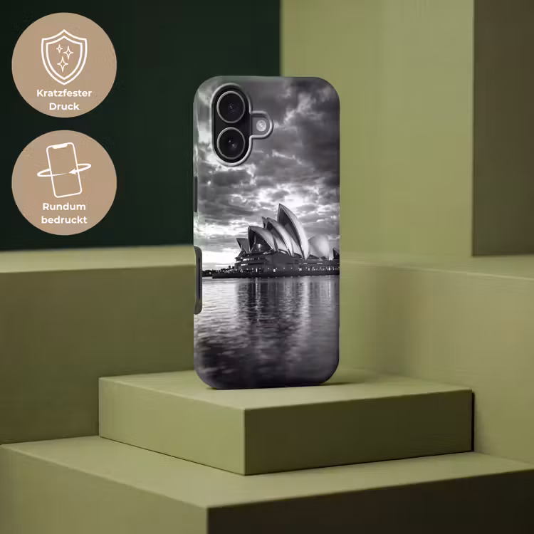 Architectuur - Water - Stad - Modern - Zwart-wit Toughcase MagSafe Apple iPhone 17 klein -USP_PrintM_DE