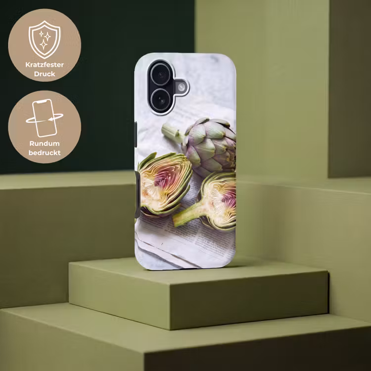 Handyhülle Toughcase - Artischocke – aufgeschnitten – Essen - Artisjok - Doorgesneden - Eten Toughcase MagSafe Apple iPhone 17 klein