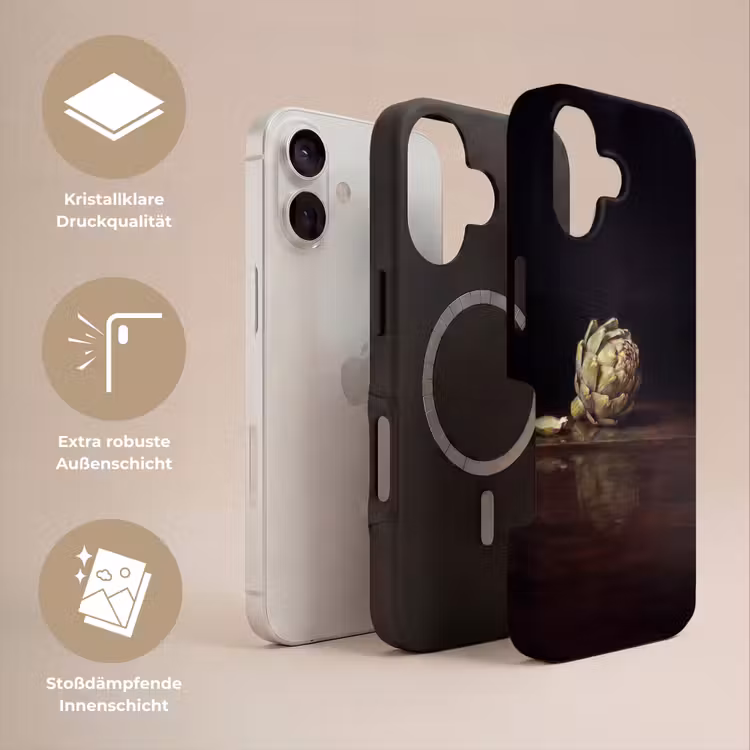 Handyhülle Toughcase - Artischocke – Essen – Klassisch - Artichok - Eten - Klassiek Toughcase MagSafe Apple iPhone 17 klein