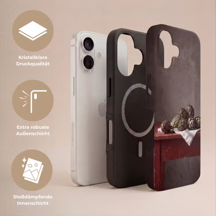 Handyhülle Toughcase - Artischocke – Essen – Rustikal - Artisjok - Eten - Rustiek Toughcase MagSafe Apple iPhone 17 klein