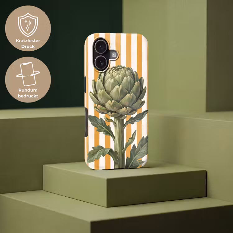 Handyhülle Toughcase - Artischocke – Modern – Gemüse - Artisjok - Modern - Groente Toughcase MagSafe Apple iPhone 17 klein