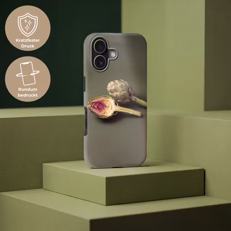 Handyhülle Toughcase - Artischocke – Violett – Lebensmittel - Artisjok - Paars - Voedsel Toughcase MagSafe Apple iPhone 17 klein