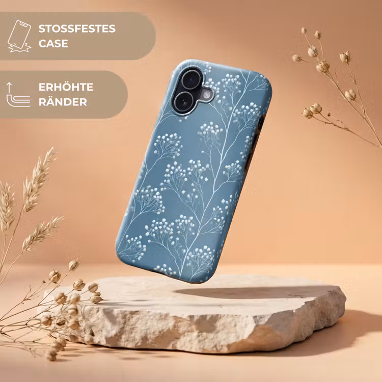 Takken - Bessen - Patroon - Lichtblauw Toughcase MagSafe Apple iPhone 17 klein 1017 -USP_RandenV_DE