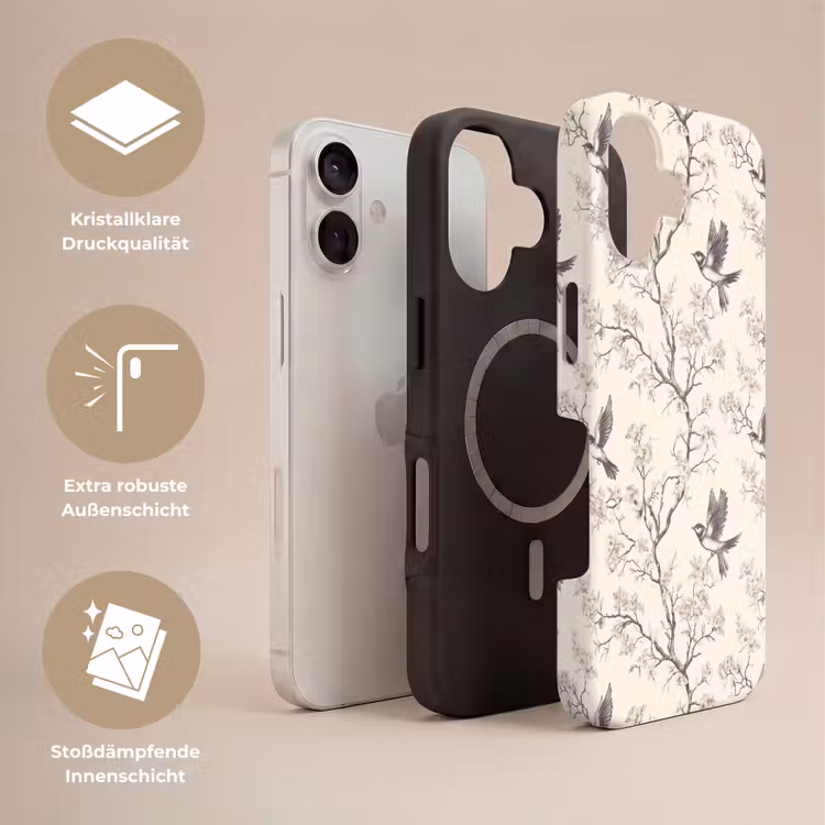 Takken - Vogels - Beige Toughcase MagSafe Apple iPhone 17 klein 1017 -USP_Lagen_DE
