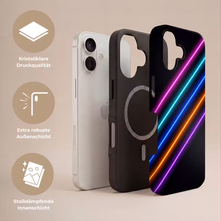 Esthetiek - Retro - Neon Toughcase MagSafe Apple iPhone 17 klein -USP_Lagen_DE