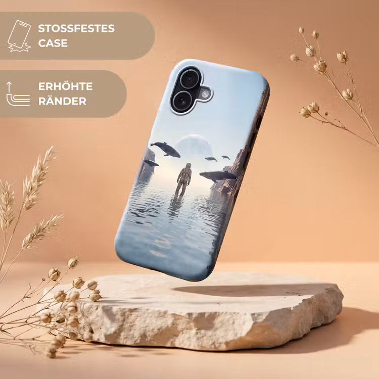 Handyhülle Toughcase - Astronaut – Wal – Fantasie - Ruimtevaarder - Walvis - Fantasie Toughcase MagSafe Apple iPhone 17 klein