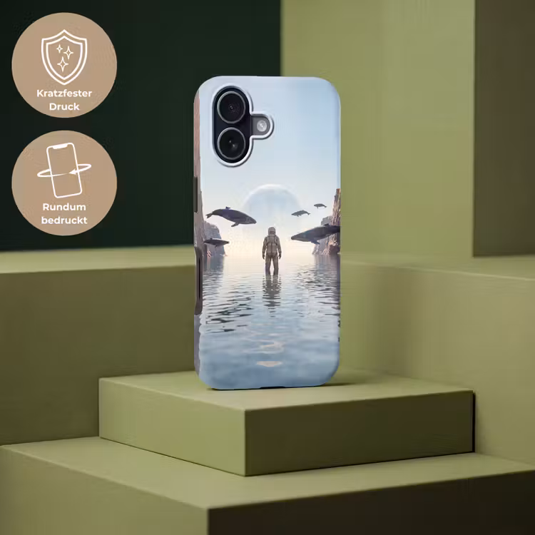 Handyhülle Toughcase - Astronaut – Wal – Fantasie - Ruimtevaarder - Walvis - Fantasie Toughcase MagSafe Apple iPhone 17 klein