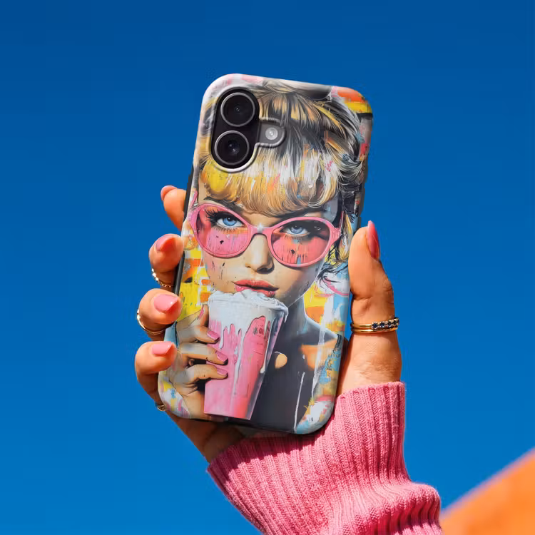Expressief - Milkshake - Vrouw - Felle kleuren Toughcase MagSafe Apple iPhone 17 klein -Sfeer1V