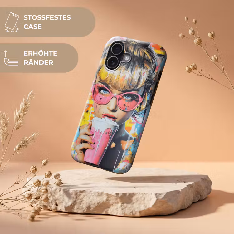 Expressief - Milkshake - Vrouw - Felle kleuren Toughcase MagSafe Apple iPhone 17 klein -USP_RandenV_DE