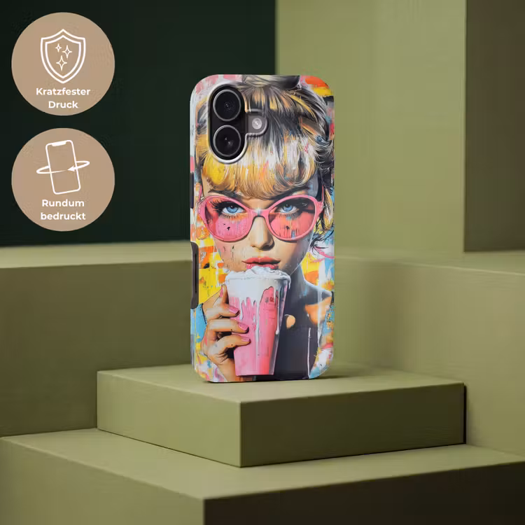 Expressief - Milkshake - Vrouw - Felle kleuren Toughcase MagSafe Apple iPhone 17 klein -USP_PrintM_DE