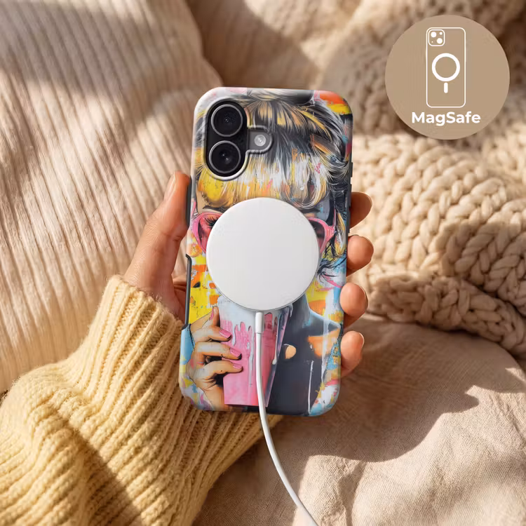 Expressief - Milkshake - Vrouw - Felle kleuren Toughcase MagSafe Apple iPhone 17 klein -USP_MagsafeV