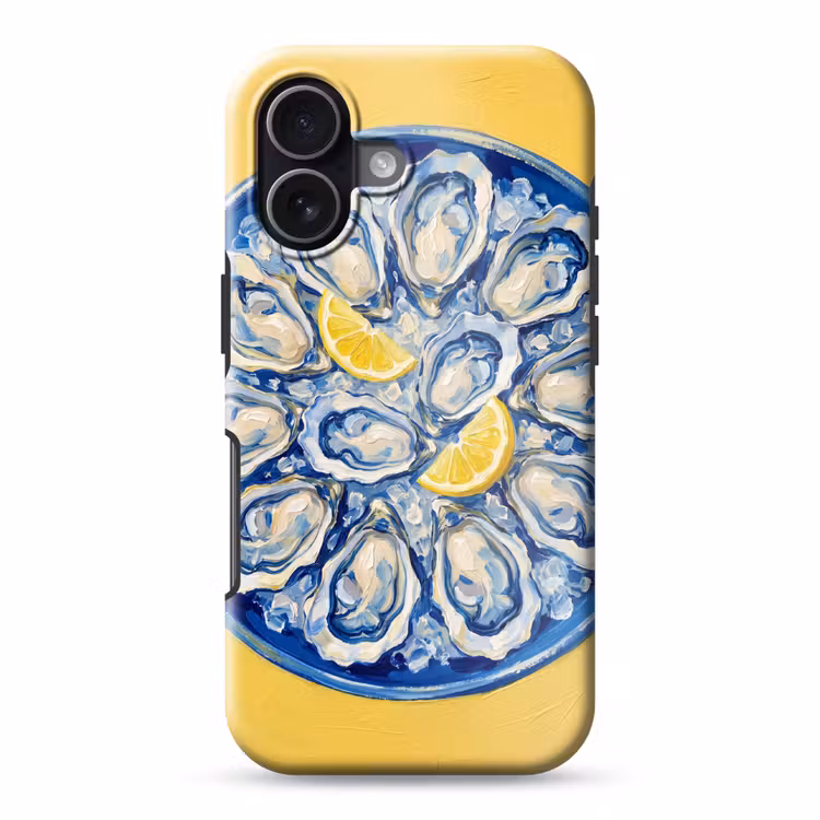 Oesters - Citroen - IJs - Modern - Geel Toughcase MagSafe Apple iPhone 17 klein -3d