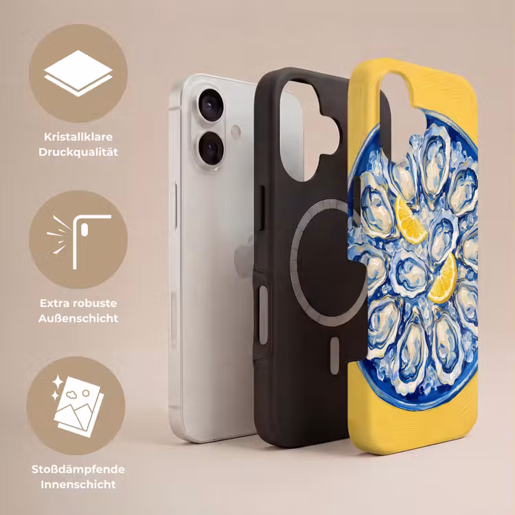 Oesters - Citroen - IJs - Modern - Geel Toughcase MagSafe Apple iPhone 17 klein -USP_Lagen_DE
