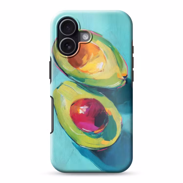 Avocado - Groen - Pit - Schaduw Toughcase MagSafe Apple iPhone 17 klein -3d