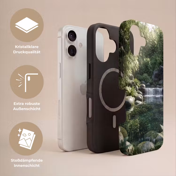 Beek - Waterval - Natuur - Groen Toughcase MagSafe Apple iPhone 17 klein -USP_Lagen_DE