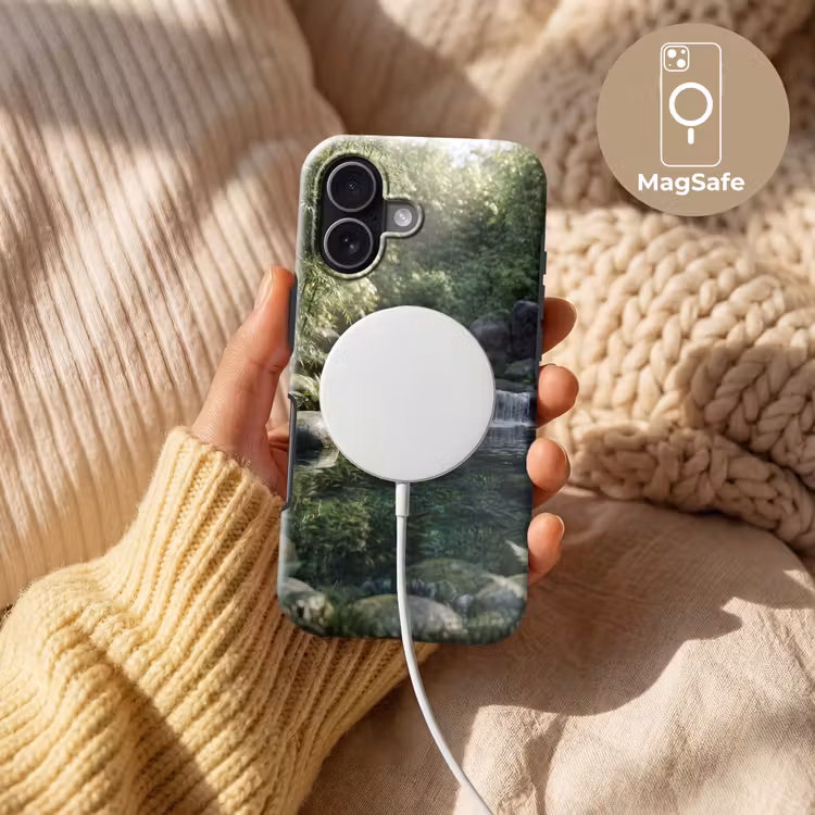 Beek - Waterval - Natuur - Groen Toughcase MagSafe Apple iPhone 17 klein -USP_MagsafeV