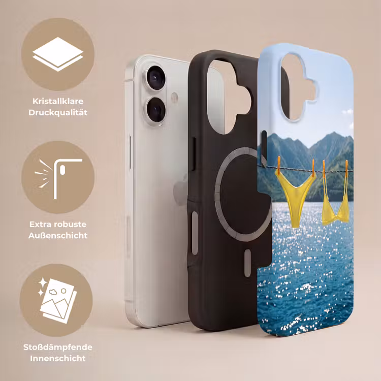 Badmode - Bikini - Zee - Bergen - Geel Toughcase MagSafe Apple iPhone 17 klein -USP_Lagen_DE