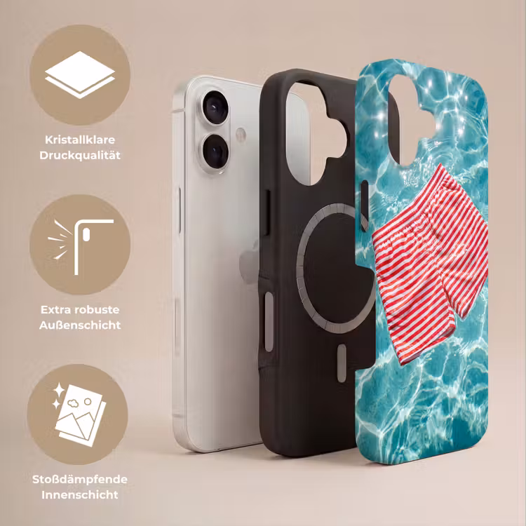 Zwemkleding - Gestreept - Water - Zomer - Rood-wit Toughcase MagSafe Apple iPhone 17 klein -USP_Lagen_DE