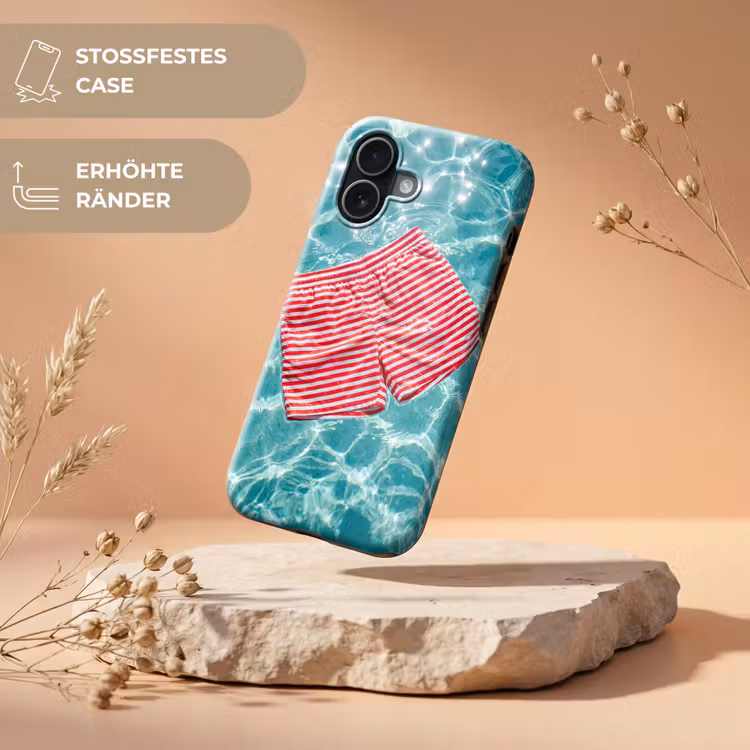 Zwemkleding - Gestreept - Water - Zomer - Rood-wit Toughcase MagSafe Apple iPhone 17 klein -USP_RandenV_DE