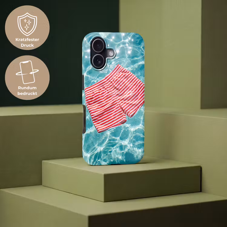 Zwemkleding - Gestreept - Water - Zomer - Rood-wit Toughcase MagSafe Apple iPhone 17 klein -USP_PrintM_DE