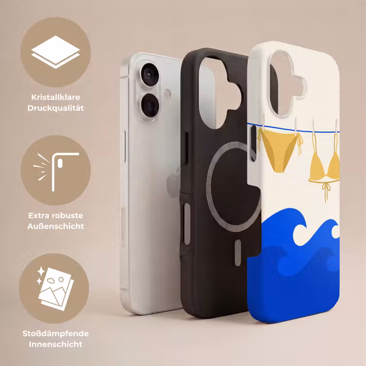 Zwemkleding - Zee - Zomer - Illustratie - Geel Toughcase MagSafe Apple iPhone 17 klein -USP_Lagen_DE