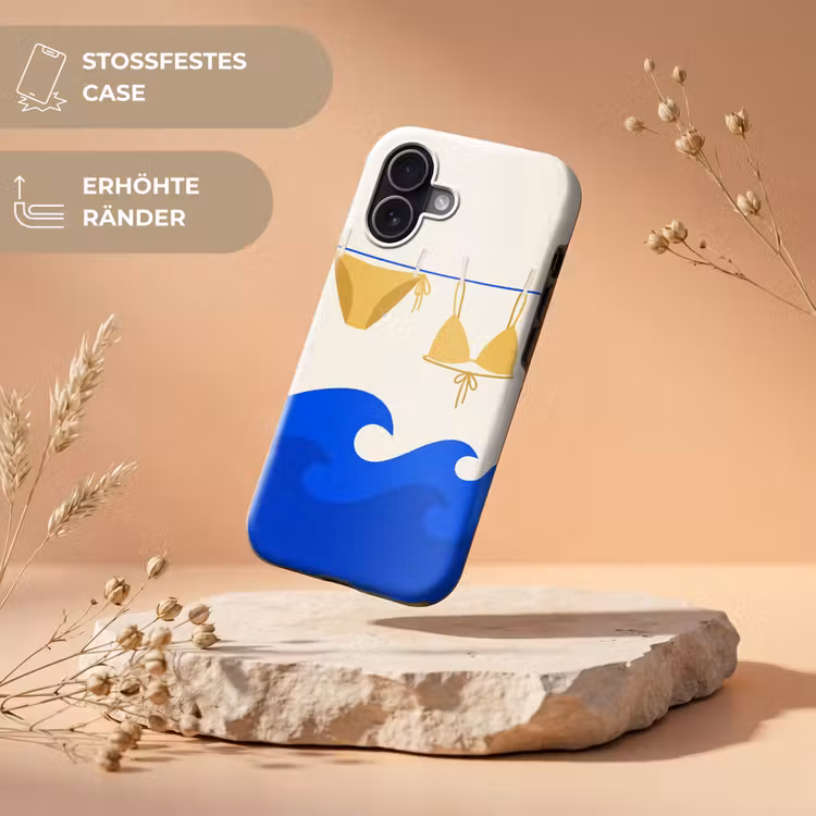 Zwemkleding - Zee - Zomer - Illustratie - Geel Toughcase MagSafe Apple iPhone 17 klein -USP_RandenV_DE
