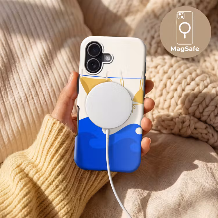 Zwemkleding - Zee - Zomer - Illustratie - Geel Toughcase MagSafe Apple iPhone 17 klein -USP_MagsafeV