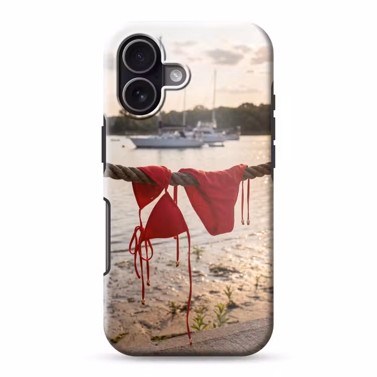 Badkleding - Rood - Zomer - Water - Zonsondergang Toughcase MagSafe Apple iPhone 17 klein -3d