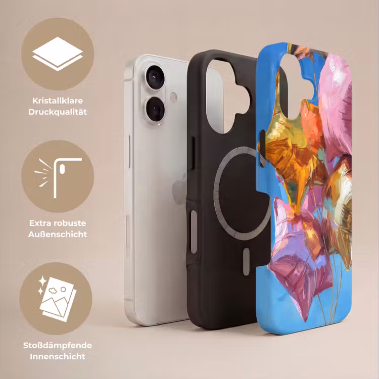 Ballonnen - Goud - Stervorm - Roze Toughcase MagSafe Apple iPhone 17 klein -USP_Lagen_DE