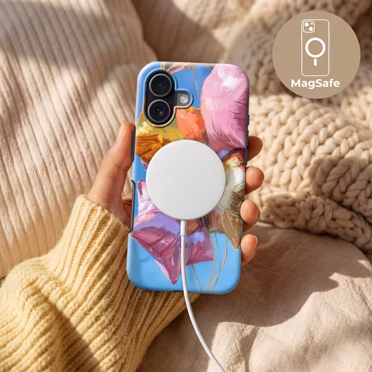 Ballonnen - Goud - Stervorm - Roze Toughcase MagSafe Apple iPhone 17 klein -USP_MagsafeV