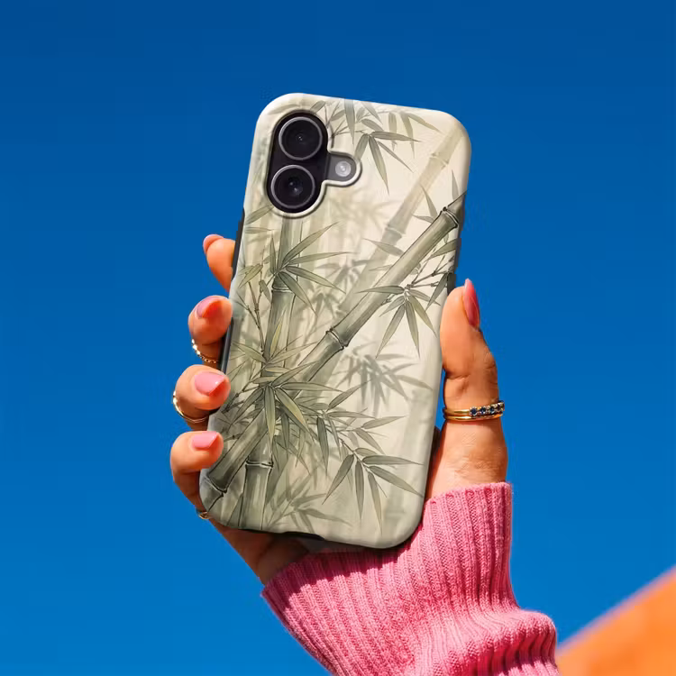 Bamboe - Bladeren - Aziatisch - Groen - Natuur Toughcase MagSafe Apple iPhone 17 klein -Sfeer1V