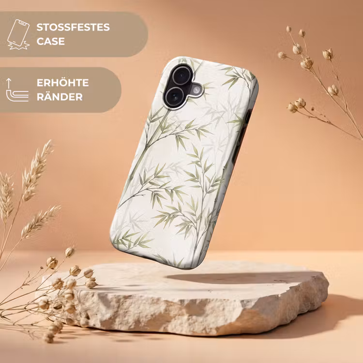 Bamboe - Bladeren - Natuur - Aquarel - Groen Toughcase MagSafe Apple iPhone 17 klein -USP_RandenV_DE