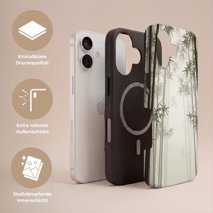 Bamboe - Bos - Mist - Natuur Toughcase MagSafe Apple iPhone 17 klein -USP_Lagen_DE