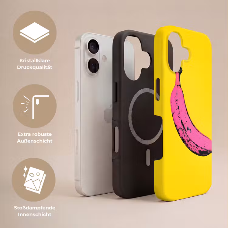 Banaan - Grafisch - Geel Toughcase MagSafe Apple iPhone 17 klein -USP_Lagen_DE
