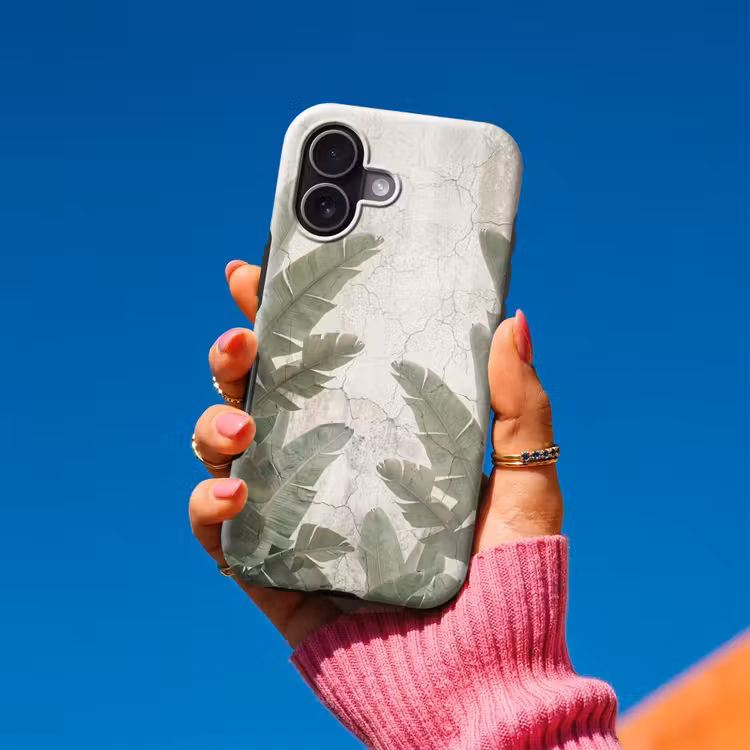 Bananenbladeren - Beton - Groen Toughcase MagSafe Apple iPhone 17 klein -Sfeer1V