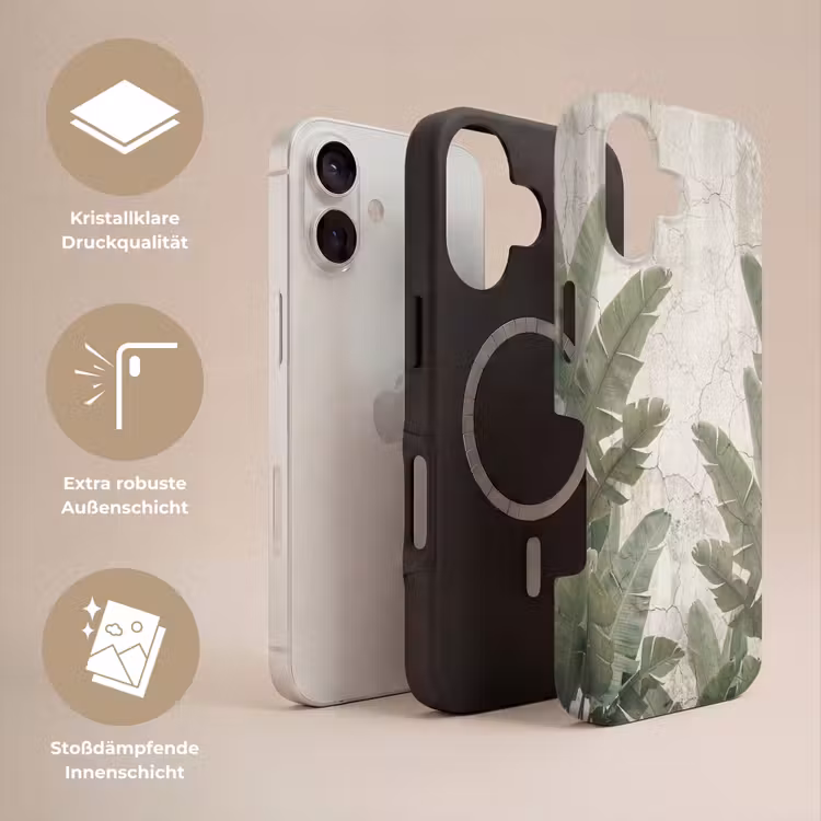 Bananenbladeren - Beton - Groen Toughcase MagSafe Apple iPhone 17 klein -USP_Lagen_DE