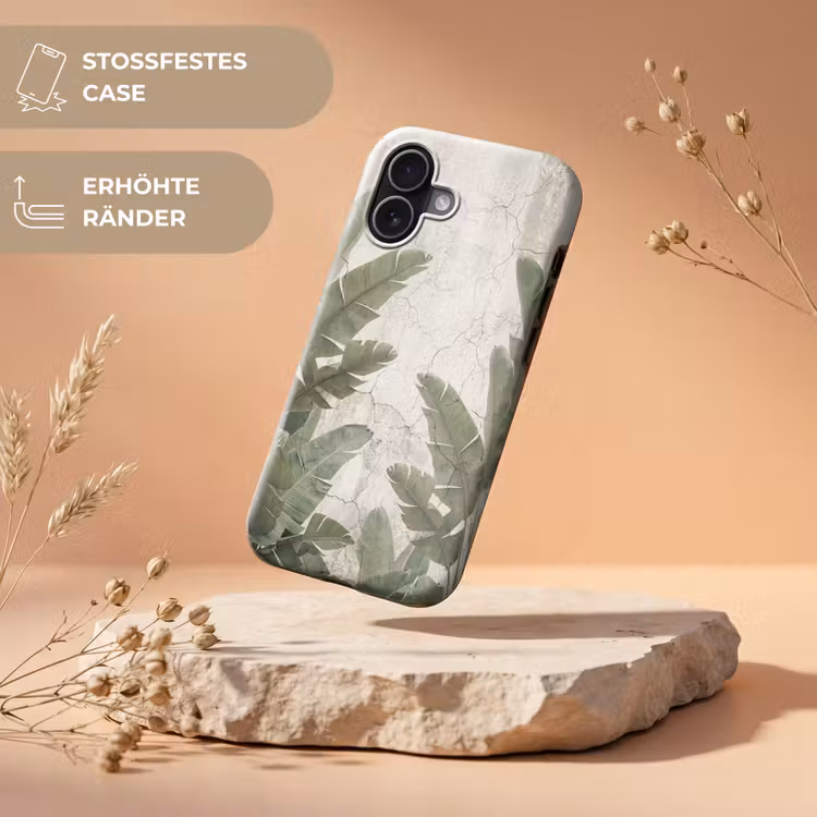 Bananenbladeren - Beton - Groen Toughcase MagSafe Apple iPhone 17 klein -USP_RandenV_DE